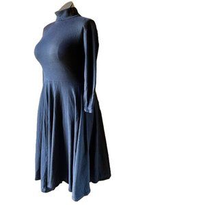 80s Betsey Johnson Black Punk Face Label Dress Medium